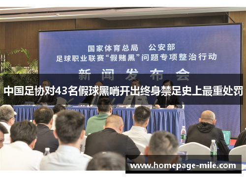 中国足协对43名假球黑哨开出终身禁足史上最重处罚