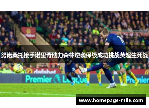 努诺桑托接手诺里奇助力森林逆袭保级成功挑战英超生死战